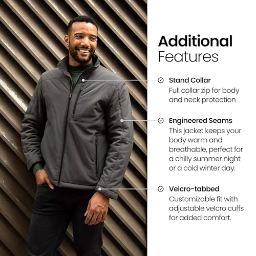 Image of Weatherproof Men's Softshell Jacket - Wind & Water Resistant - Breathable, Lightweight Outdoor Coat