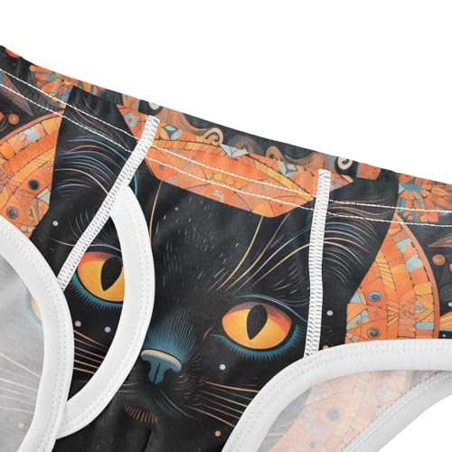 ODAWA Black Cat Mandala Toddler Cotton Underwear, 2T Underwear4