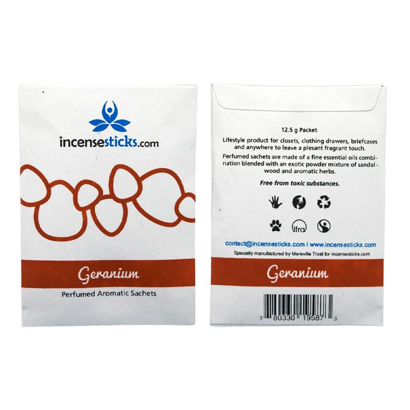 Sachets aromáticos aroma geranio 3 paquetes 12.5g miniatura 5