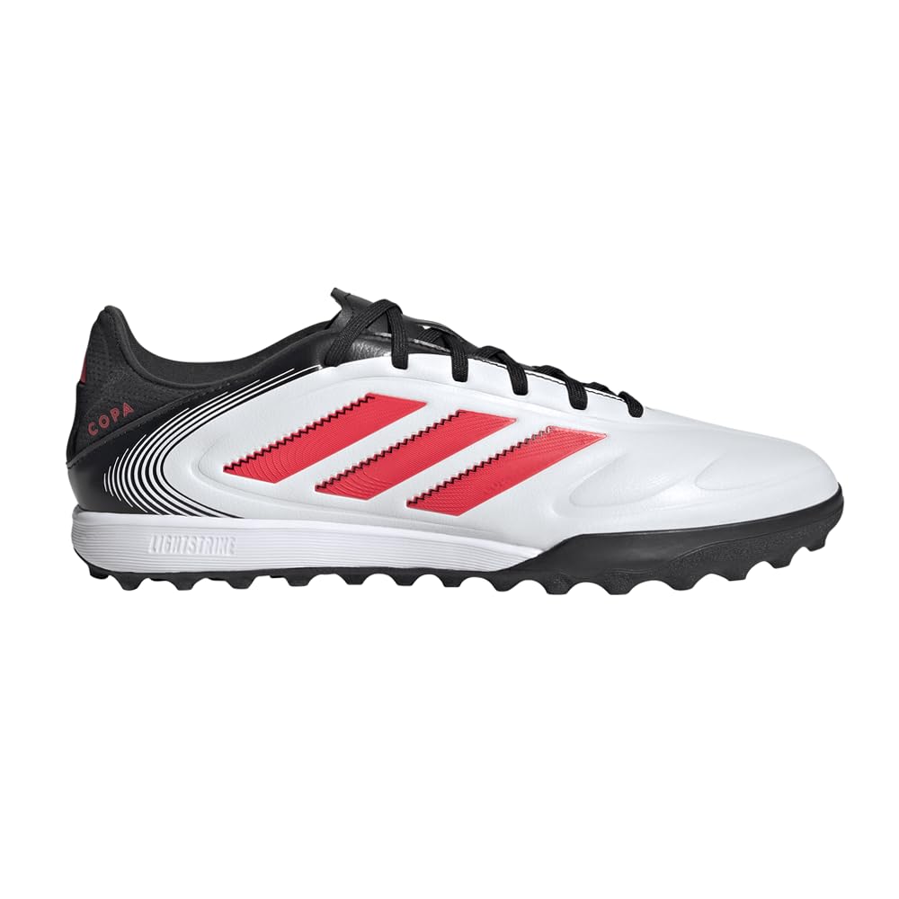 adidas Unisex Copa Pure 3 League Turf Sneaker, White/Lucid Red/Black, 9 US Men