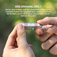 OLIGHT I1R II Pro Mini LED Taschenlampe Aufladbar Kleine Schlüsselanhänger – Ansicht 3