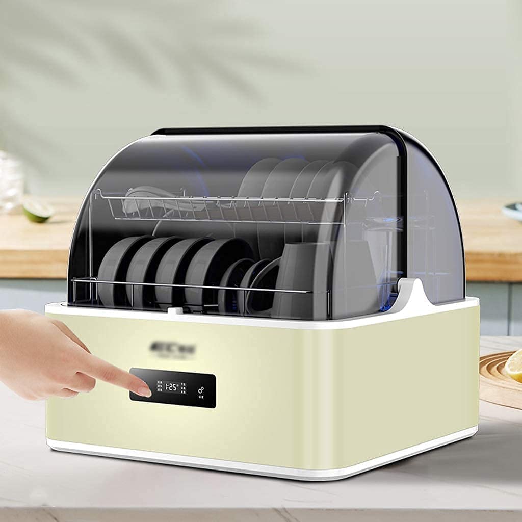 Lavavajillas mesa superior lavaplatos gabinete de desinfección hogar Smart lavavajillas 6L tanque de agua 6 modos de limpieza (color: acero inoxidable, tamaño: 43 x 42 x 41 cm)