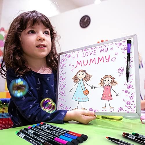APOGO Whiteboard Pens Whiteboard Markers 12 Colours Magnetic White Board Markers Erasable, Dry Wipe Markers White Board Pens Kids, White Board Markers for School Lectures and Office Accessories