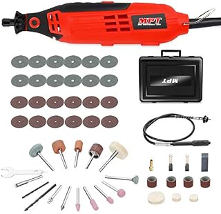 MPT 160W Rotary Multi Tool Kit Corded Rotary Power Tool Kit Set - 62 Accessories Variable Speed 10000-36000 RPM - Cutting Sanding Drilling Polishing Carving Sharpening Engraving - DIY