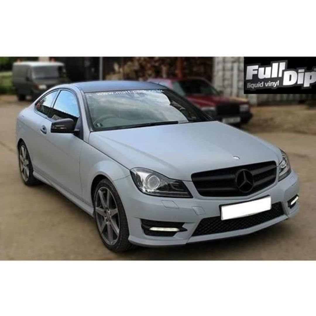 AutoFullCar Vinilo Líquido Full Dip Kit de Pintura con Pistola Eléctrica FD650 Pack Completo Para Pintar tu Coche y Superficies Automoción con Acabado Mate (Nardo Grey, Coche Berlina)