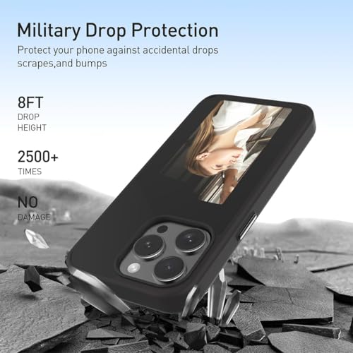 Étui intelligent NFC pour iPhone 16 avec écran encre e-ink interchangeable noir - 5
