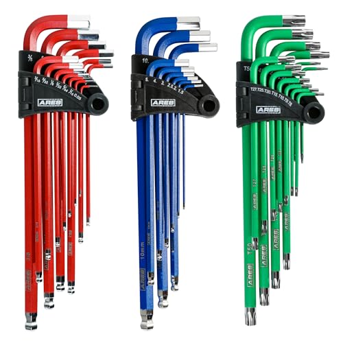 Dekton 17pc Allen Key & Star Security Bit Set – Metric Hex & Torx Wrenches