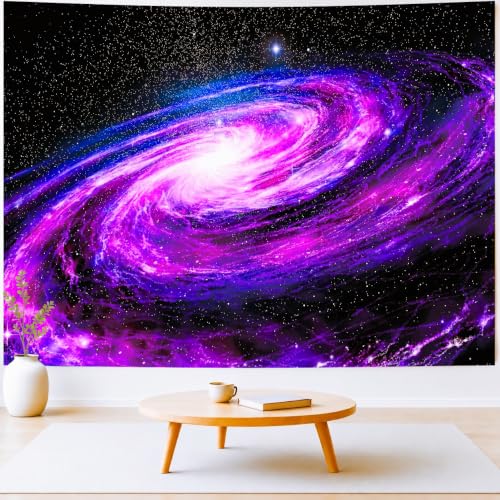 Delur Galaxy Tapestry Universe Planet Starry Sky Wall Hanging Tapestry Cosmic Outer Space Abstract Psychedelic Nebula Headboard for Bedroom Living Room Home Decor (70.8" x 92.5")
