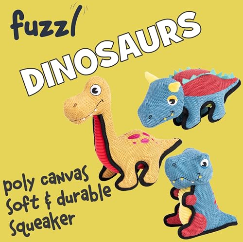 Fuzzl Rex Dinosaurier Hundespielzeug Blau