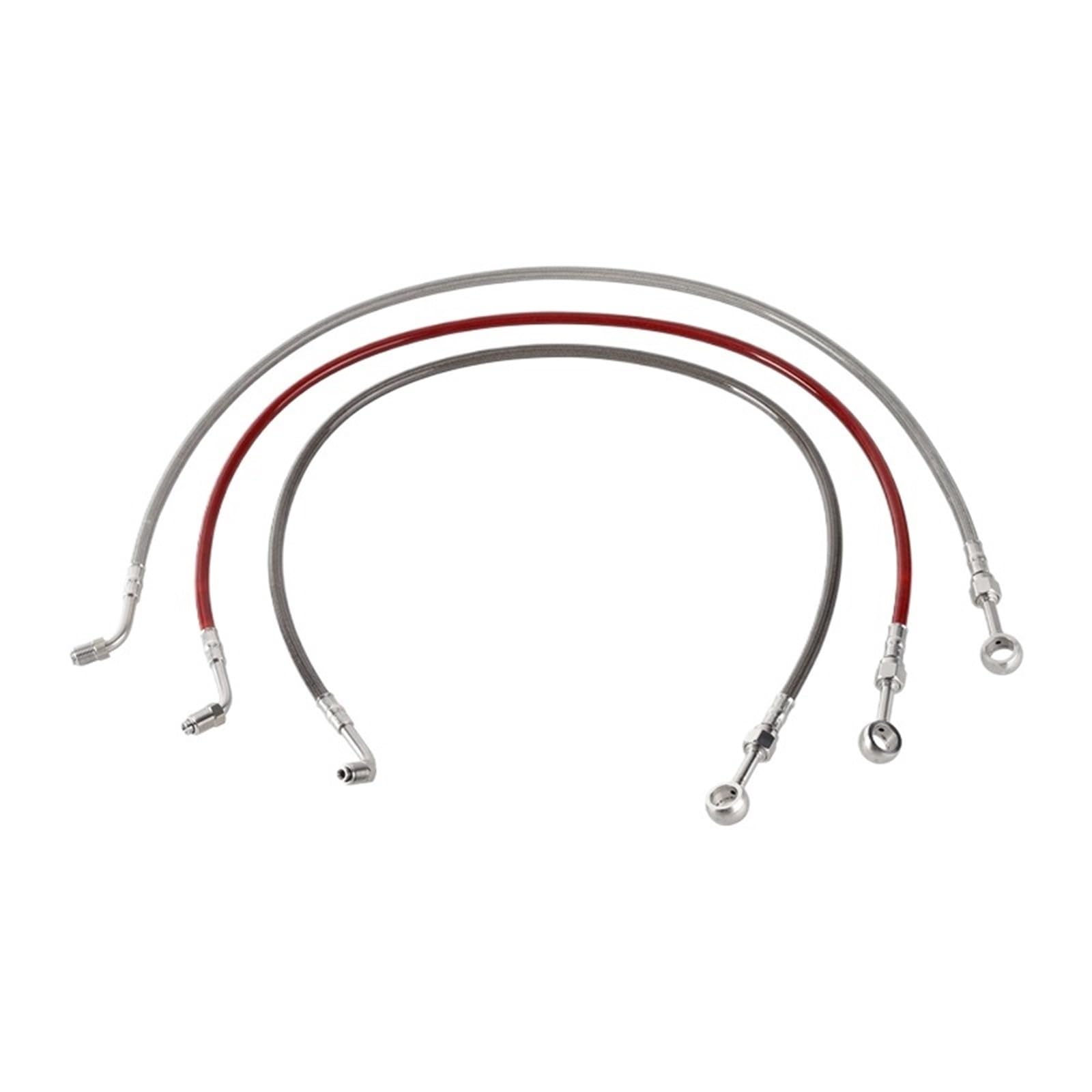 Zestaw naprawczy do linek hamulcowych Do Softail 2018-2023 Low Street Bob Przewody hamulcowe olejowy regulatorem ABS Banjo Przedni nad głową(75cm Silver Straight)