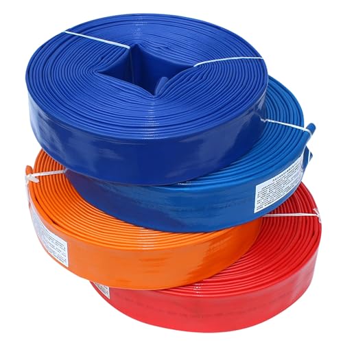 Tuyau de refoulement plat PVC bleu 20m 75mm pour pompe de transfert