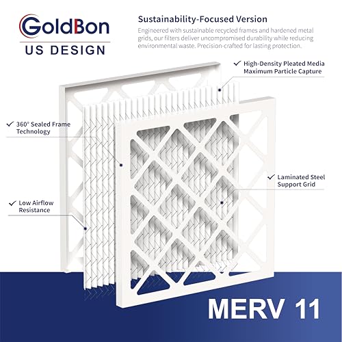 Image of 14x14x1 MERV 11 Air Filter 2-Pack for HVAC Furnace