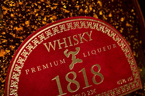 Whisky 1818 Geschenk - Premium Liqueur 23-Karat Deutsches Blattgold - Whiskey Geschenkidee für Männer - Ohne… – Bild 3