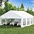 Acekool 20'x20' Outdoor Heavy Duty Party Tent Wedding Event Shelter Carport Large Commercial Canopy with Removable Sidewalls & 3 Storage Bags for Patio Outdoor Garden Events, White
