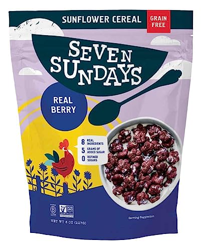 Seven Sundays Grain Free Cereal - Real Berry - 8 Oz Bag - Gluten And Grain Free, Paleo, Keto Friendly, No Refined Sugar, Vegan, Non-Gmo #TOP18