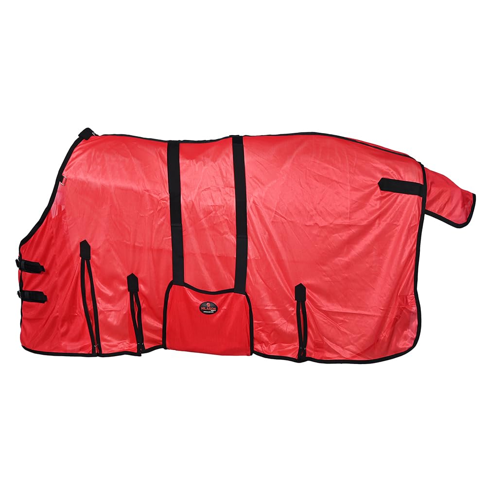HILASON Sábana para moscas para caballos, malla de verano, protección UV contra moscas y mosquitos