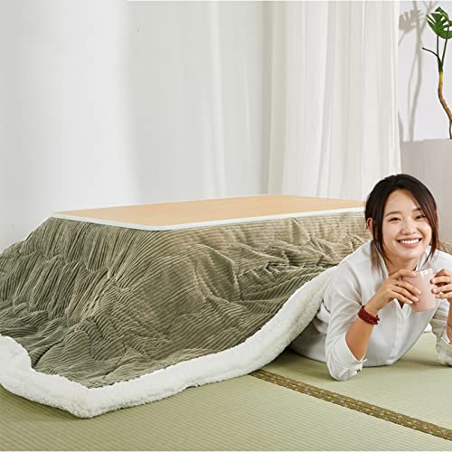 Mesa Kotatsu Japonés De Calefacción Multifuncional para Sala De Estar - Juego De Cuatro Piezas, Color Walnut (80 * 80 * 45cm)