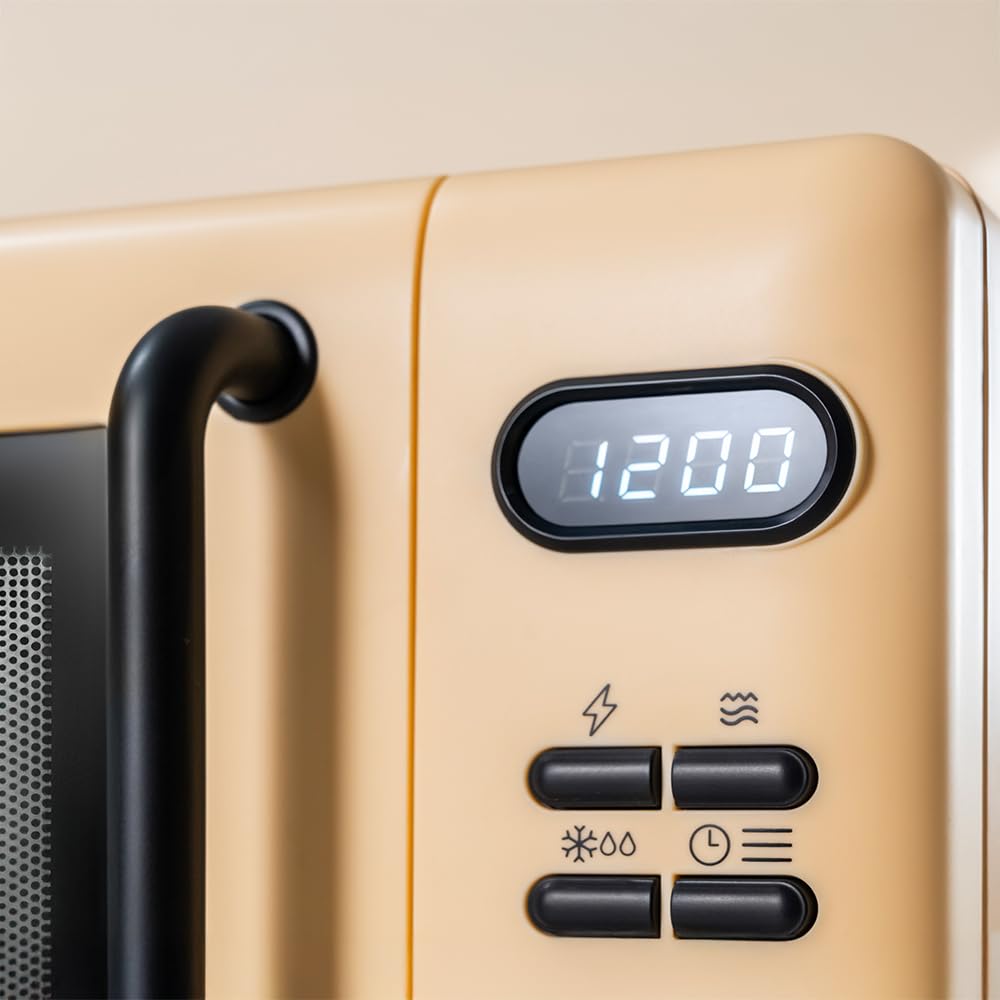 Cecotec Microondas Digital con Grill de 20L Proclean 5110 Green. 700W en 6 Niveles y Grilll de 800W, Modo Descongelación, Señal Fin de Cocción, Lámpara Interior, Temporizador 30mins, Diseño en Verde