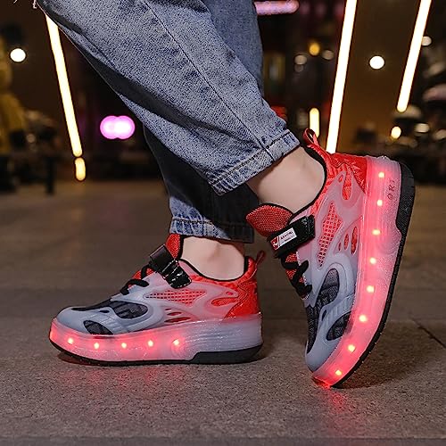 Image of Ylllu Kids LED Roller Skate Shoes with Wheel Light up Roller Shoes Gift for Girls Boys Children