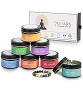 Raetm Scented Candles with Premium Crystal and Healing Stones, Chakra Candle Sets for Women Stres...