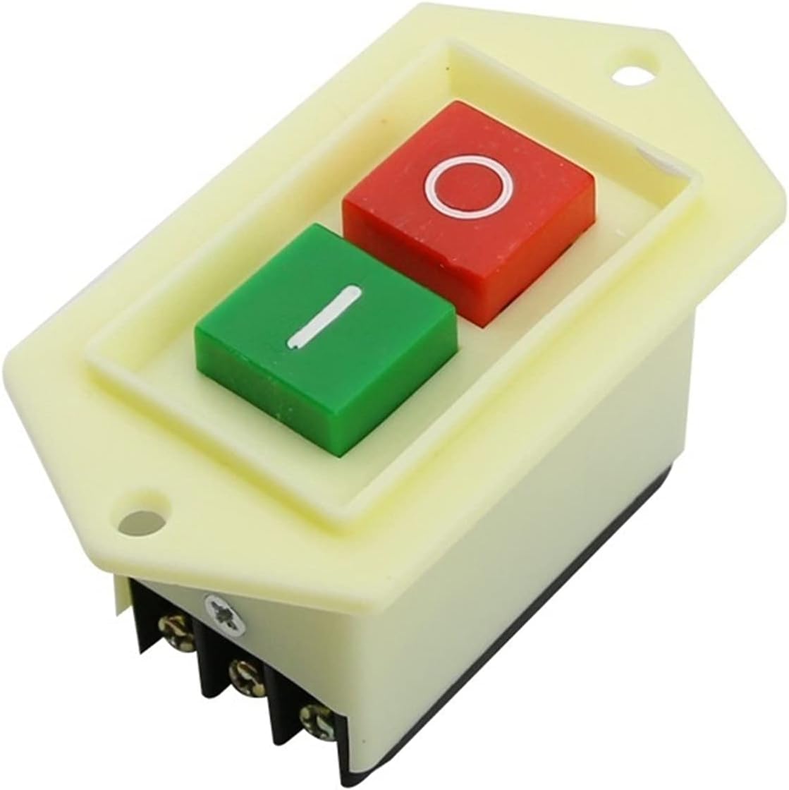 1PCS LC3-5 LC3-10 Start Stop Push Button Switch on/Off 10A/380V Table Drill Grinder Cutting Machine Switch (Color : LC3-10)