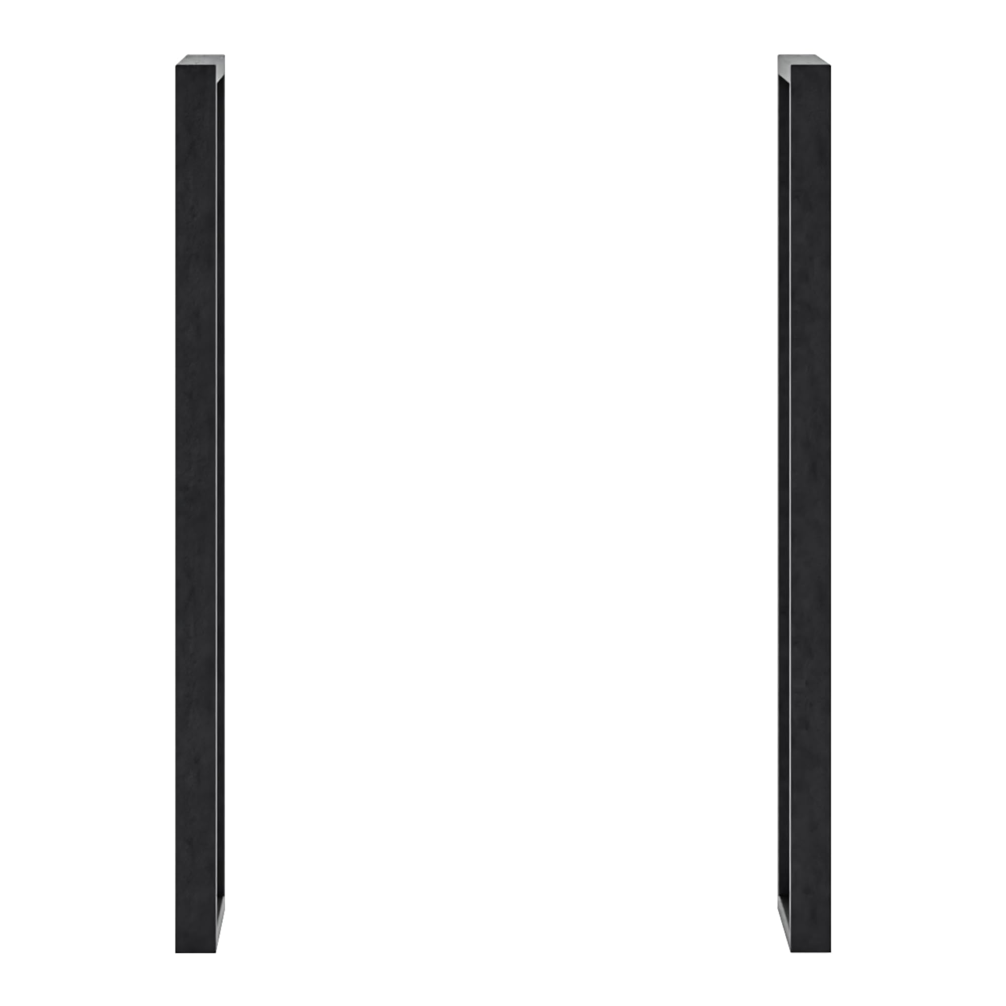 [en.casa] Set di 2 Gambe in Acciaio per Mobili Fai da Te Gambe Rettangolari per Tavolo Alto da Bar Consolle Bancone Altezza 87 cm Nero