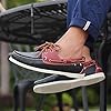 Men's Boat Shoes, Classic Deck Shoes Leather City Casual Shoes,Blue Red,45EU #3