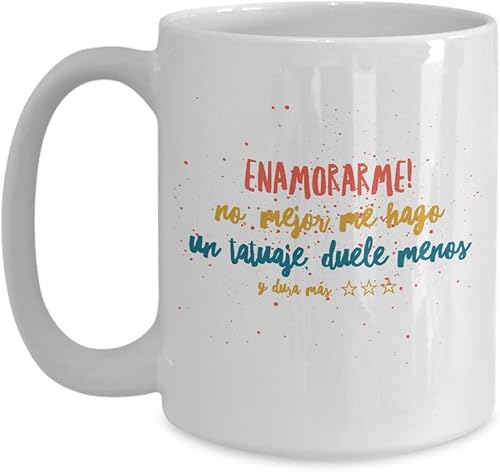 Taza de Café Enamorarme Vaso, taza de café divertidas, tazas personalizadas, taza de café inspiradoras, taza con mensajes positivos.