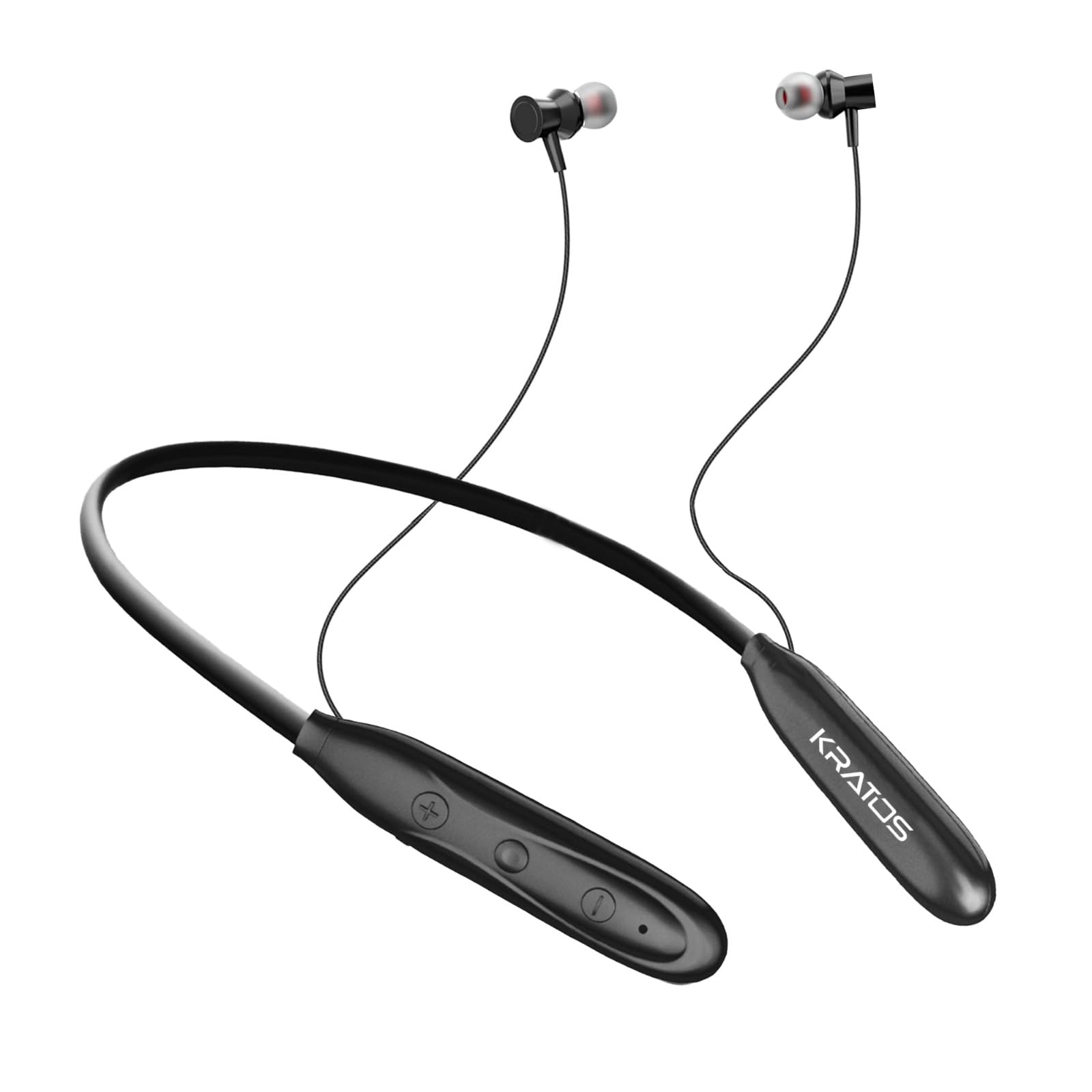 Kratos Jazz Neckband Bluetooth Headphones with 55H Playtime, Deep Bass, Stereo Sound, HD Calls, Magnetic Earbuds, Voice Assistant, Type-C Fast Charging, Rich Audio, Comfort Fit Bluetooth Neckband