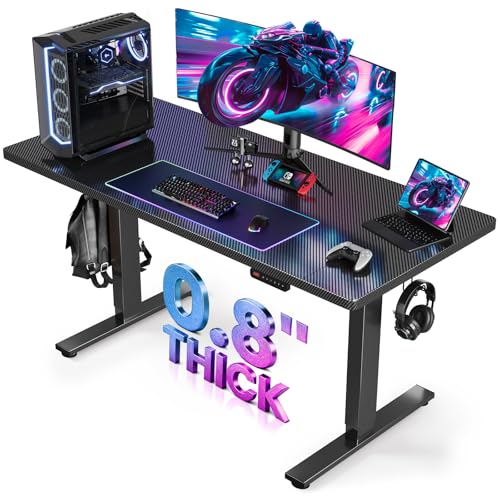 Image of SIAGO Electric Standing Desk Adjustable - 55 x 24 Inch Sit Stand up Desk with Cable Management - 3 Memory Preset Adjustable Height Table