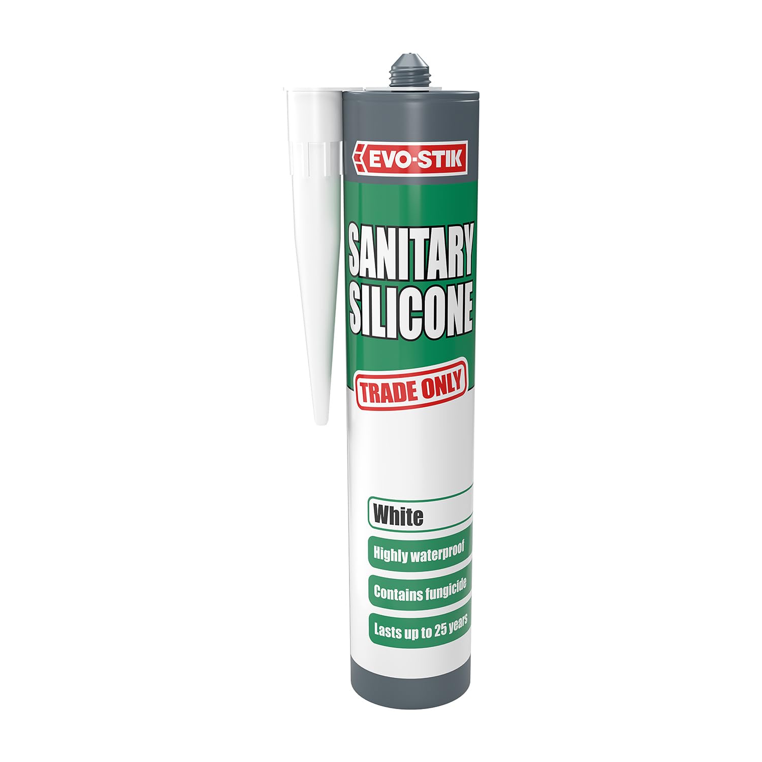 Sanitary Silicone Sealant White - For Kitchens and Bathrooms - Waterproof & Mould Resistant