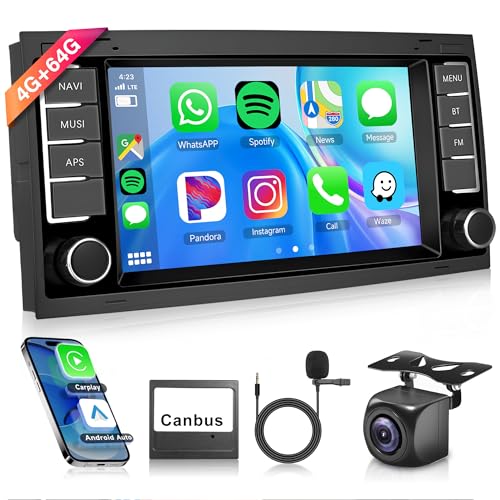 8 Core 4G+64G Wireless Carplay Android 13 Autoradio 2 Din für VW Touareg