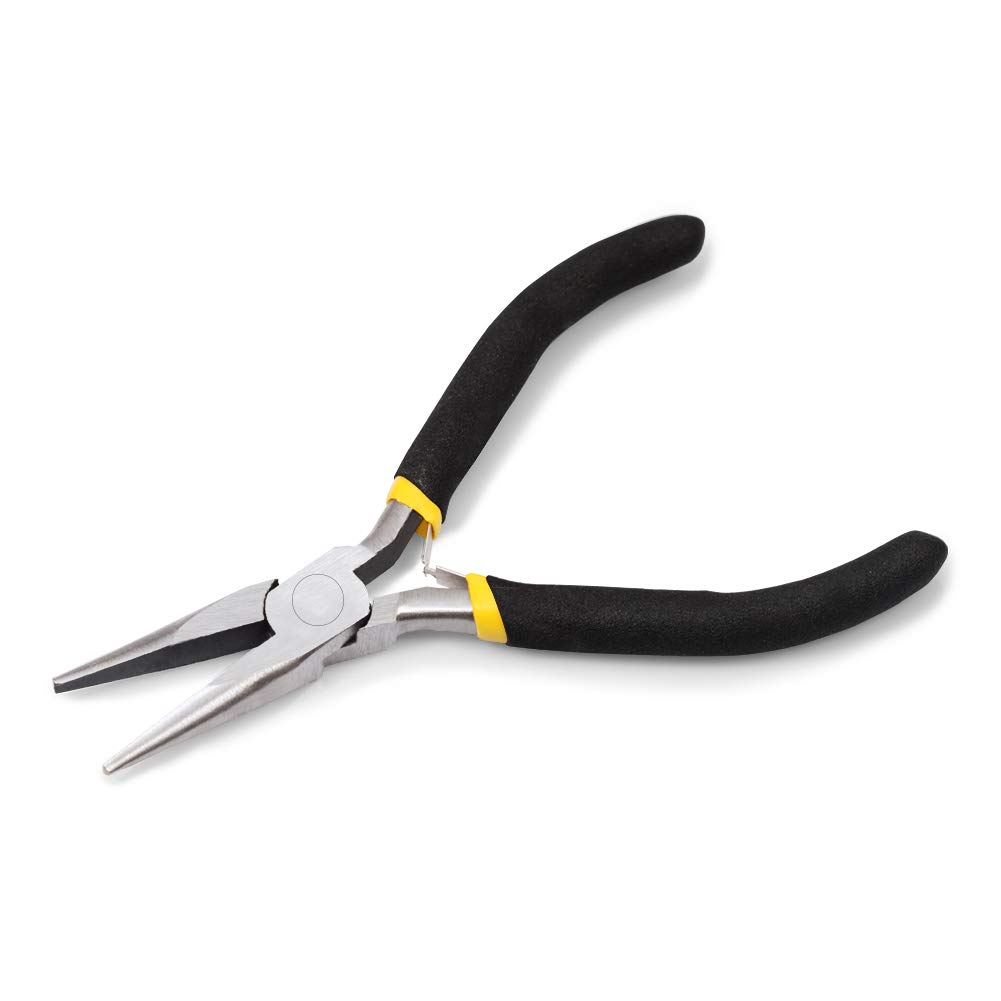 Mini Long Nose Pliers for Jewelry Making 4.5-Inch Needle Nose Pliers with Smooth Jaw Chain Nose Pliers Spring Loaded Pliers Jewelry Repair Pliers Beading Jewelry Repair Tool