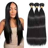 Feixes de cabelo humano liso preto natural cabelo humano liso 61 66 71 cm extensões de cabelo Remy virgem brasileiro macio e saudável ofertas de pacotes de trama dupla