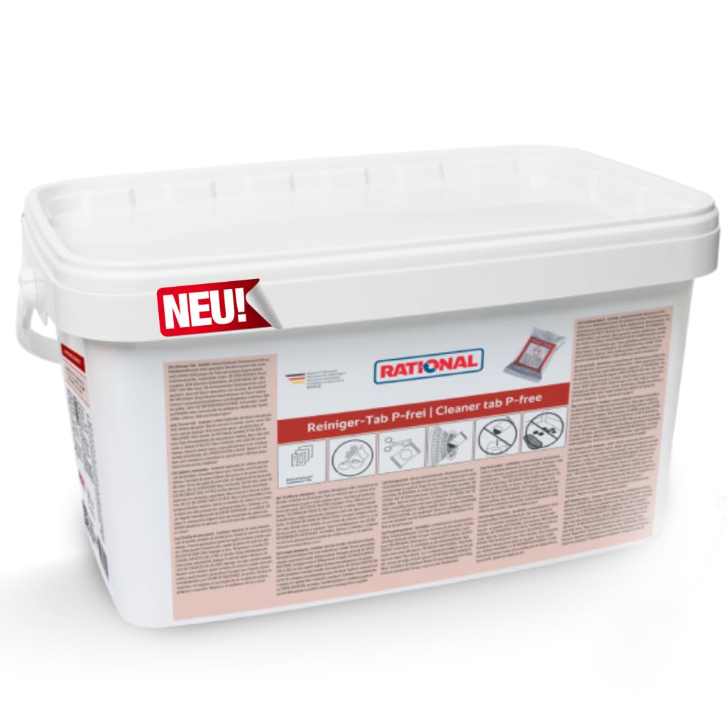 RATIONAL Reiniger-Tab P-frei [JETZT NEU] Phosphatfrei –130 Tabs Kombidämpfer Reinigungstabs Für SelfCookingCenter & CombiMaster Plus - Gastronomie, Hotel, Restaurant, Imbiss 56.02.315E