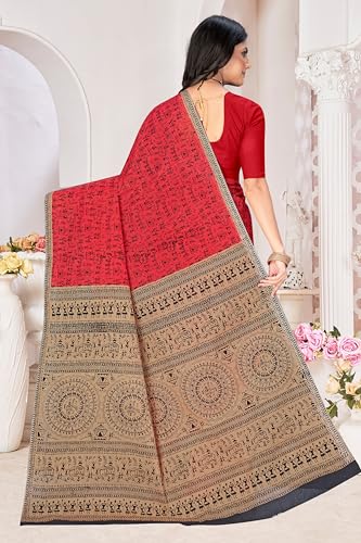 Image of TAMAIRA FASHION Mulmul Pure Cotton Saree For Woman Warli Printed |Office Wear Daily Wear Sarees For Women Without Blouse Piece(Available in 16 Colours)