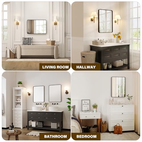 Idealhouse Bathroom Mirror, Black Wall Mirror thumb #5