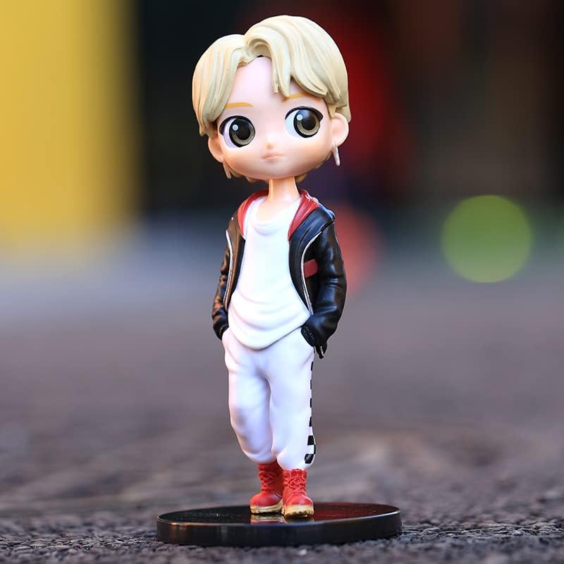 Miniatura 7 de Wqzlyg Kpop Bangtan Q Figura de acción de personajes Jungkook V Suga Hope Jimin Jim RM regalo para regalo de cumpleaños A.R.M.Y (los 7 empaquetados)