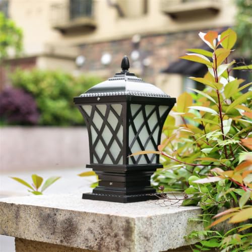 Farolas exteriores de aluminio negro con iluminación cálida industrial para patio, 100-120V 2