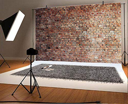 Lfeey 10X8Ft Vintage Red Brick Wall Photo Backdrop Newborn Baby Girls Adults Portrait Photography Background Wallpaper Photo Studio Props #TOP1