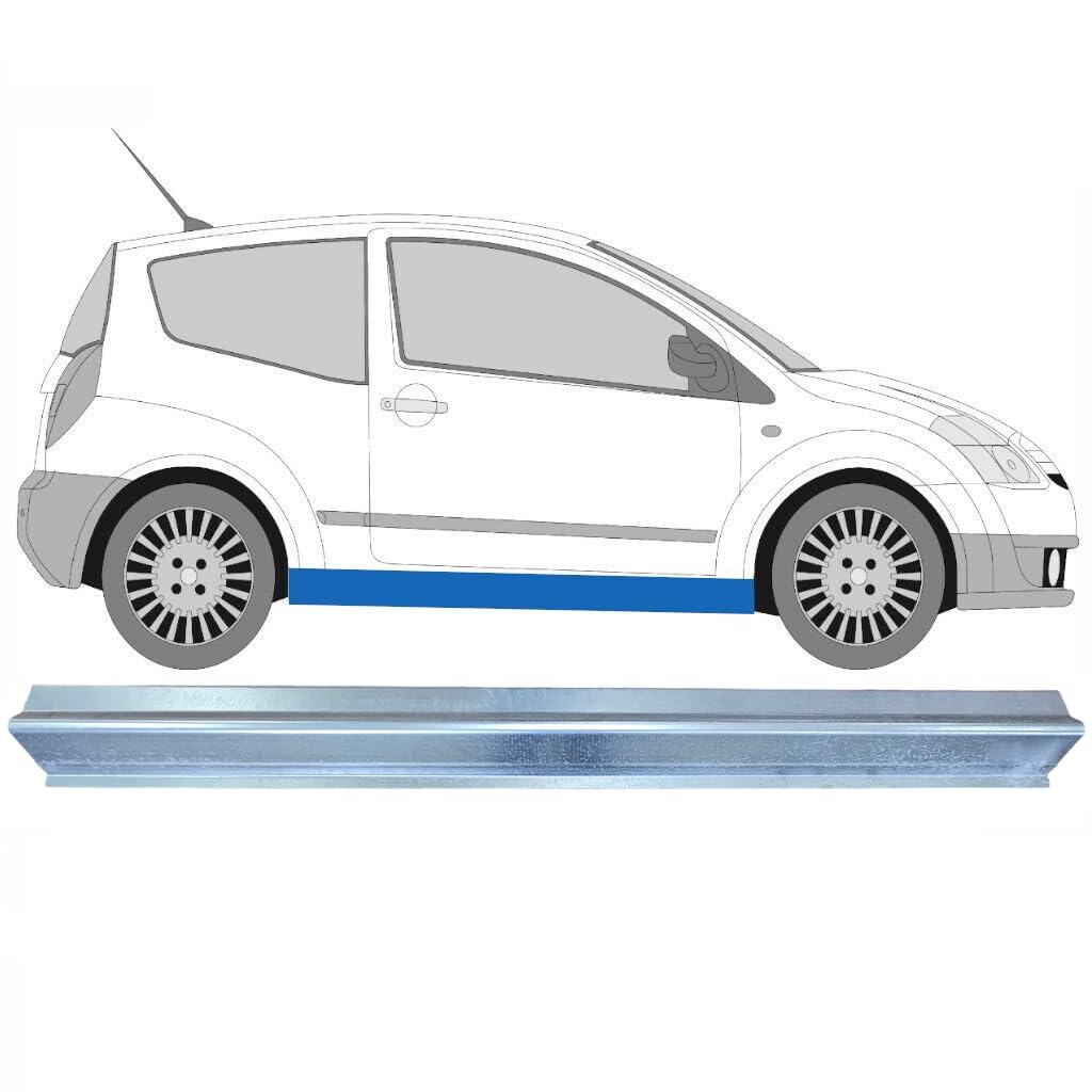 Reparaturblech Schweller für Citroen C2 2003-2009 / Links = Rechts (symmetrisch)