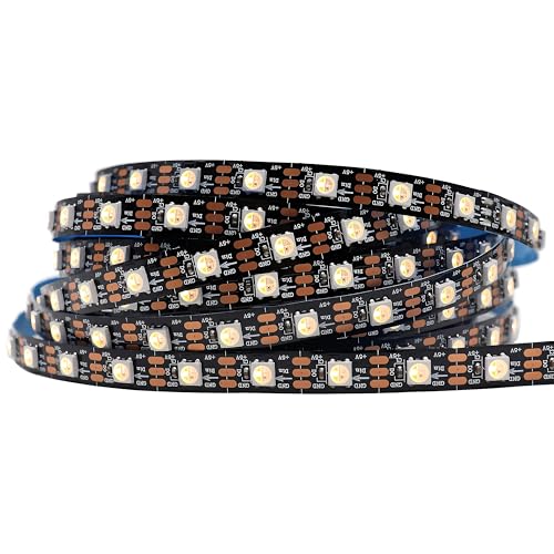 Image of DC5V SK6812 (Similar WS2812B) RGBW RGB+Warm White LED Strip Light 60leds /Pixels /m Individually Addressable 4Color in 1LED Dream Color(16.4ft(5m) 300leds, IP30) (No Adapter or Controller)