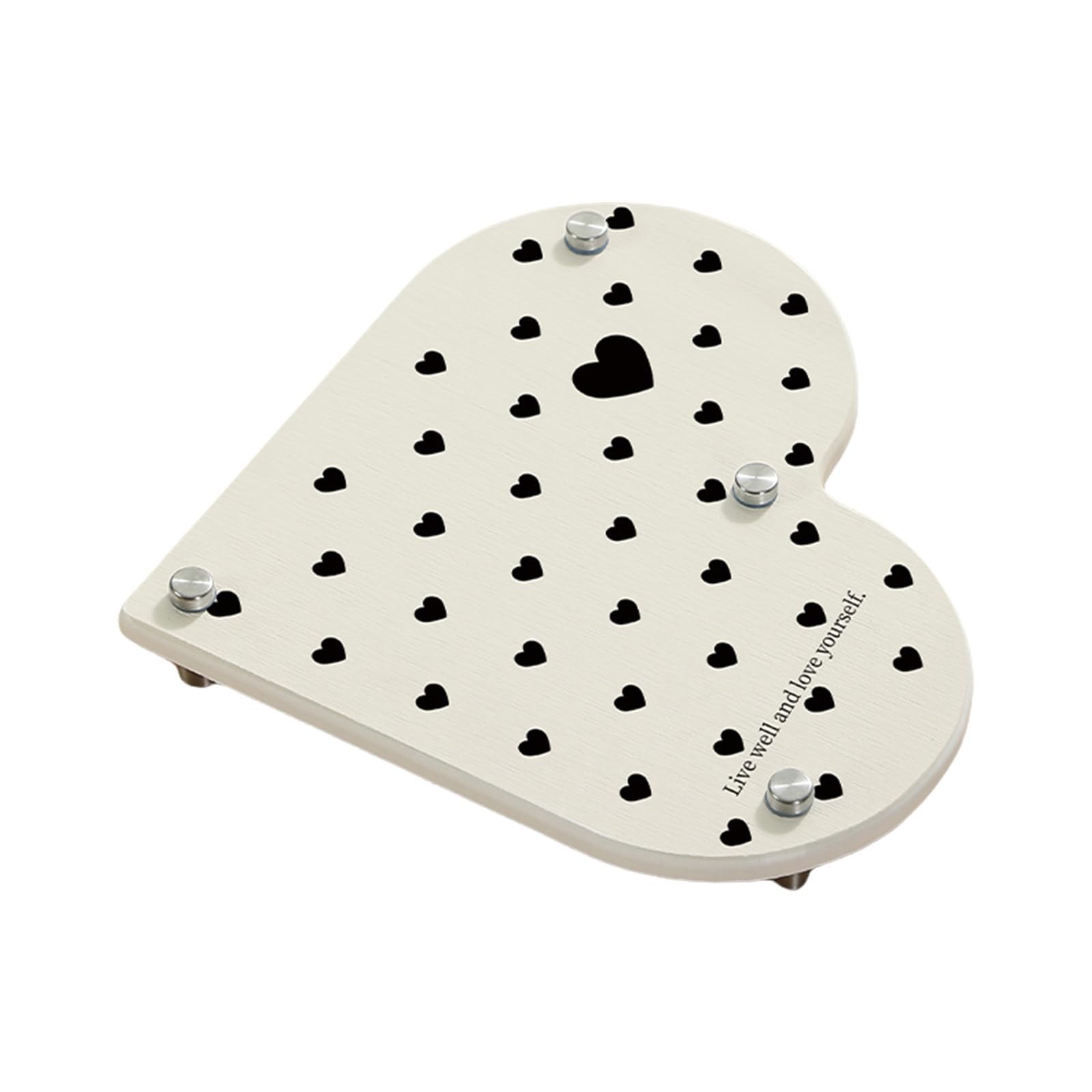 Silica Mud Hygienic Tray Adorable Heart Designs Bottom for Bathroom Counter Organization Silica Soap Holder