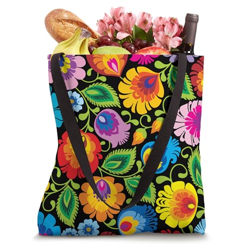 Bolso tote con patrón tradicional polaco 'Lowickie Wycinanki' miniatura 4