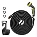 Garden Hose Nozzle - Rugged, Tough, Long Lasting, Powerful 8 Pattern Sprayer, Heavy Duty Metal, Anti-Slip Outer Protection, Flow Control, Trigger Lock, Plants, Car Washing, Pets. Experience It Now!