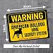 American Bulldog USA Dog Schild Warning Security System Türschild Hundeschild Warnschild