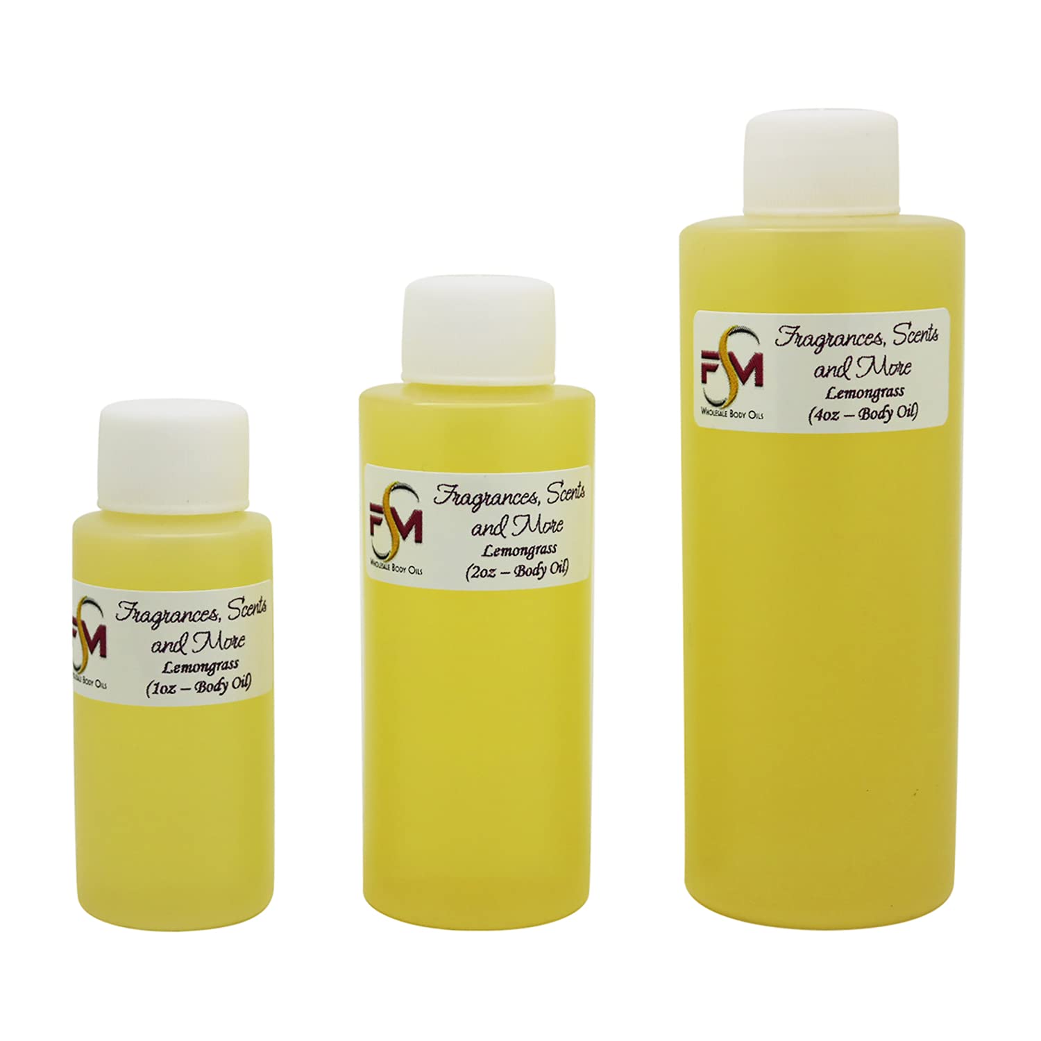 Lemongrass Fragrance Oil - 3 Bottles 0.17 Fl Oz Glass Roll On (5ml)