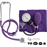 Kit Esfigmomanômetro + Estetoscópio Rappaport Pamed Roxo