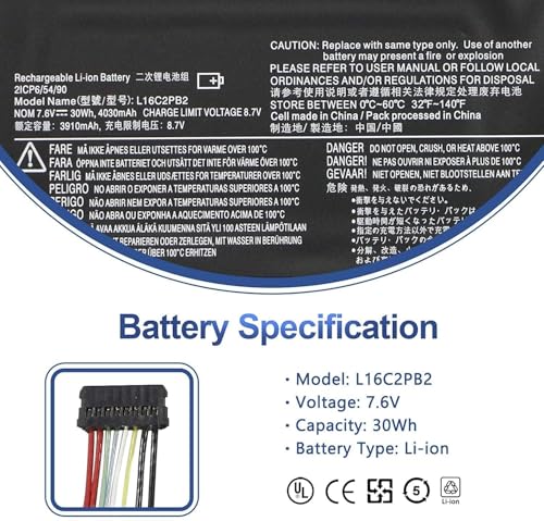 WeFly L16M2PB2 L16C2PB2 L17L2PF1 Battery for Lenovo IdeaPad 330 320 S145 330-15IKB 330-15AST 320-17IKB S145-15AST S145-15IWL S145-14IWL L16L2PB2... - Image 2