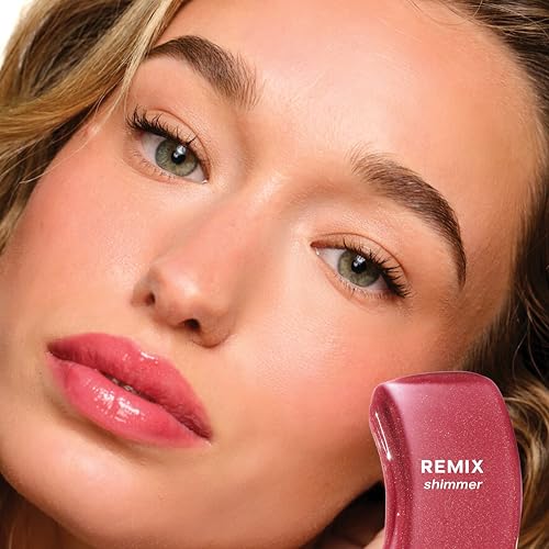 Saie Glossybounce - Hydrating Lip Gloss and Tinted Lip Oil Hybrid with Hyaluronic Acid & Jojoba Oil for Non-Sticky, Ultra-Shiny, Plump & Soft Lips - Everyday Makeup Essential - Remix (.17 oz) - Thumbnail 2